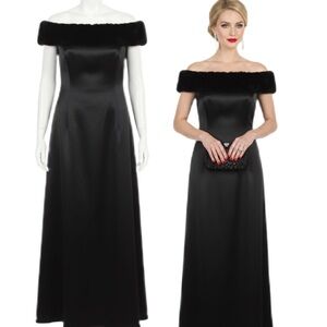Night Way Collections Black Off-Shoulder Maxi Dress